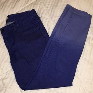 Free People Blue Ombrè Skinny Jeans